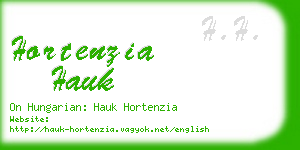 hortenzia hauk business card